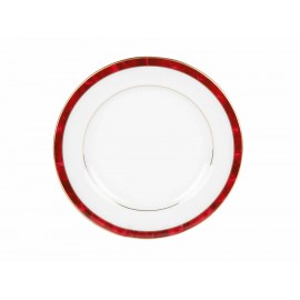 Noritake Plato Trinche Marble Blanco Rojo - Envío Gratuito