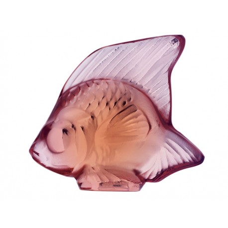 Lalique Escultura Seal Fish Opaque Pink - Envío Gratuito