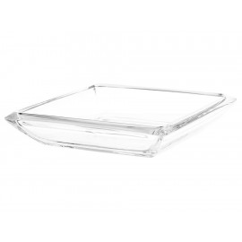 Walter Glass Plato de Servicio Square Glatt Transparente - Envío Gratuito