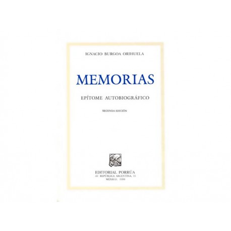 Memorias Epitome Autobiografico - Envío Gratuito