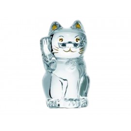 Baccarat Gato de la Suerte Claro Maneki Neko Transparente - Envío Gratuito