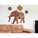 Elefante Hindú Amarillo Vinilo Decorativo - Envío Gratuito