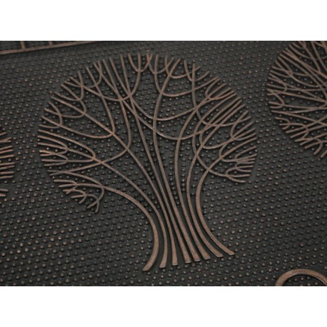 Trees Tapete de Entrada Negro - Envío Gratuito