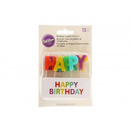 Wilton Velas de Letras Happy Birthday - Envío Gratuito