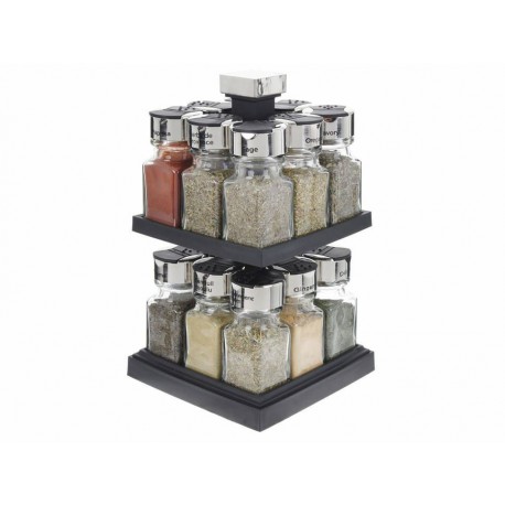 Olde Thompson Especiero Giratorio de Vidrio 16 Frascos - Envío Gratuito