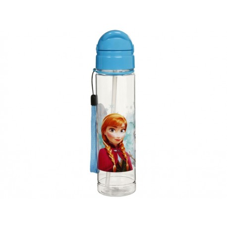 Siglo XXI Botella con Popote Frozen 500 ml Azul - Envío Gratuito