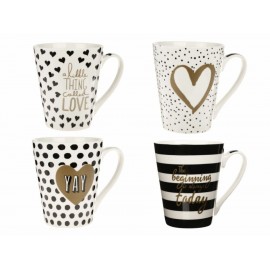 Haus Set de 4 Tazas Chicas Blancas - Envío Gratuito