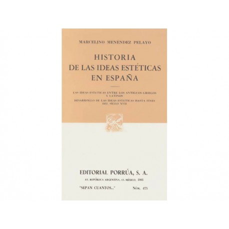 Historia de las Ideas Estéticas en España S 17 - Envío Gratuito