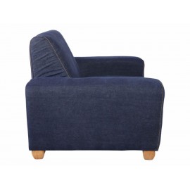 Sillón con taburete Gaudele Dany azul - Envío Gratuito