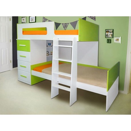 Litera Wilhem Muebles Teens verde - Envío Gratuito