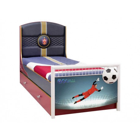 Cama baja Cilek Football roja - Envío Gratuito