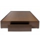 Base queen size Helica tabaco Contemporánea - Envío Gratuito
