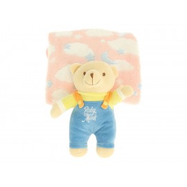 Cobija y peluche Baby Mink BM191 rosa - Envío Gratuito