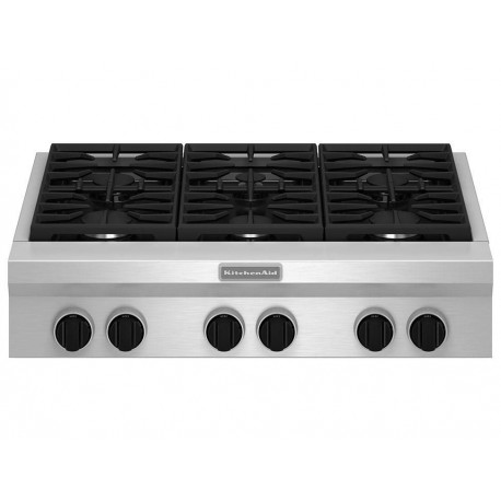 Parrilla de gas KitchenAid 36 pulgadas acero KGCU467VSS - Envío Gratuito