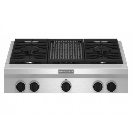 KitchenAid KGCU462VSS Parrilla 36 Gris Acero - Envío Gratuito