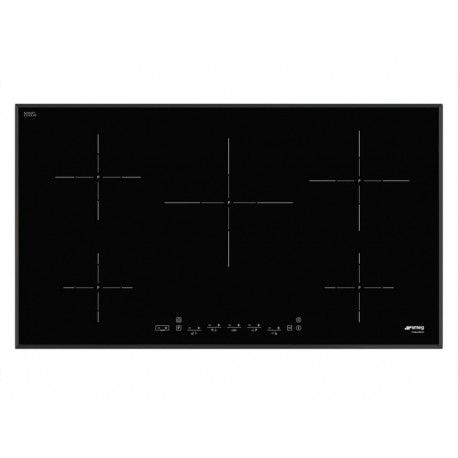 Parrilla de inducción Smeg 90 centímetros negra SI5952B - Envío Gratuito