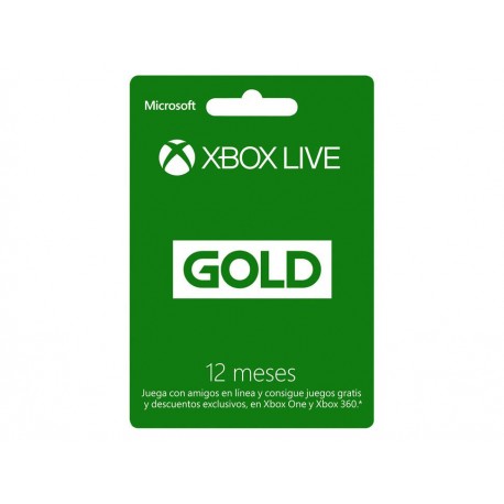 Xbox Live Tarjeta Gold 12 Meses - Envío Gratuito