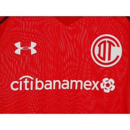 Jersey Under Armour Deportivo Toluca FC Réplica Local para niño - Envío Gratuito