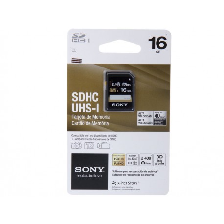 Sony Memoria SD 16Gb Clase 10 - Envío Gratuito
