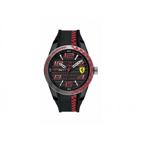 Ferrari Red Rev T SF.830336 Reloj para Caballero Color Negro - Envío Gratuito