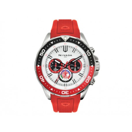 Reloj para caballero Nivada Fans Collection Club Deportivo Toluca NP17323NEC negro - Envío Gratuito