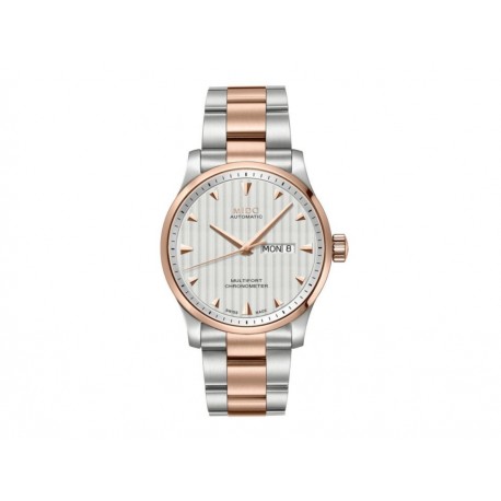 Mido Multifort M0054312203100 Reloj para Caballero Color Acero/Oro Rosa - Envío Gratuito
