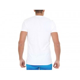 Puma Camiseta Corte Regular Cuello en V de Algodón Blanca - Envío Gratuito