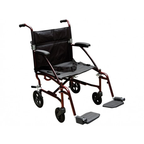 Silla de Traslado Medical Store Color Negro con Vino - Envío Gratuito