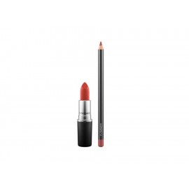 Kit de labios M.A.C Lipstick Lip pencil Cafés - Rojos - Envío Gratuito