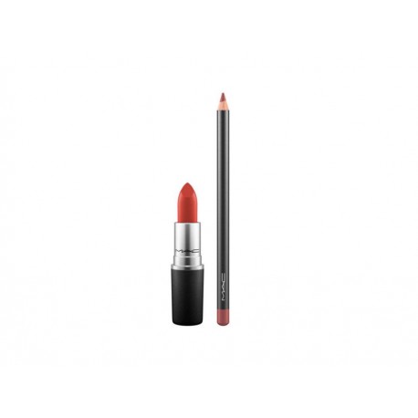 Kit de labios M.A.C Lipstick Lip pencil Cafés - Rojos - Envío Gratuito