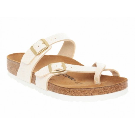 Sandalia lisa Birkenstock crema - Envío Gratuito