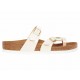 Sandalia lisa Birkenstock crema - Envío Gratuito