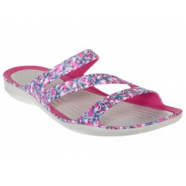 Sandalia lisa Crocs rosa - Envío Gratuito