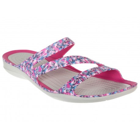 Sandalia lisa Crocs rosa - Envío Gratuito