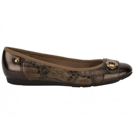 Balerina animal print Anne Klein bronce - Envío Gratuito