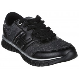 Tenis liso Tommy Hilfiger negro - Envío Gratuito