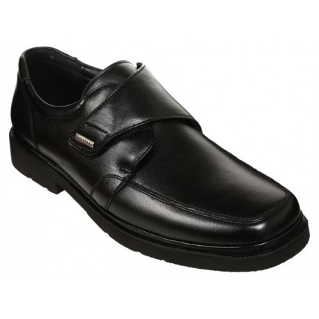 Querelli Zapato Casual Cierre Velcrode Piel Negro - Envío Gratuito