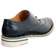 Zapato con agujeta Pitti de piel azul - Envío Gratuito