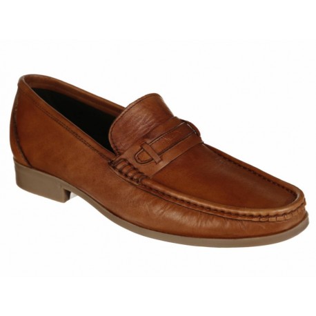 Zapato mocasín Michel Domit piel miel - Envío Gratuito
