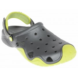 Crocs Sandalia Swiftwater Clog Sintética Verde Selva - Envío Gratuito