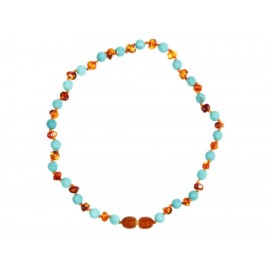 Gugu Ámbar Collar Honey-Turquesa - Envío Gratuito