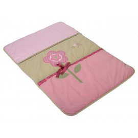 Colchoneta para cuna de viaje Carmen Patricia Flores 65 cm x 95 cm rosa - Envío Gratuito
