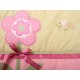 Colchoneta para cuna de viaje Carmen Patricia Flores 65 cm x 95 cm rosa - Envío Gratuito