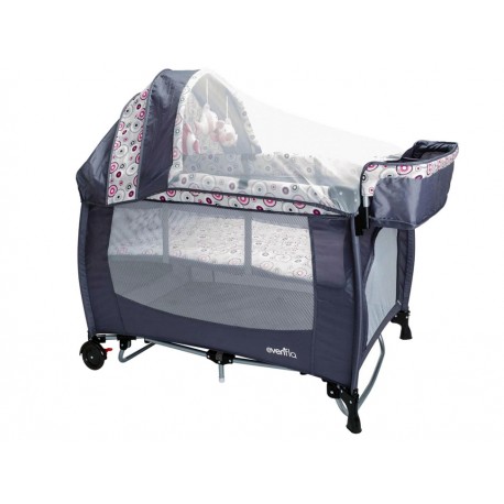 Cuna de viaje Evenflo Nappi gris oxford - Envío Gratuito