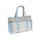 Pañalera tipo satchel Kristian Elefante Chevron azul - Envío Gratuito