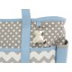 Pañalera tipo satchel Kristian Elefante Chevron azul - Envío Gratuito