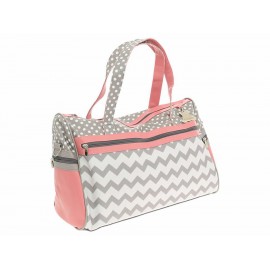 Pañalera tipo bowling Kristian Elefante Chevron rosa - Envío Gratuito