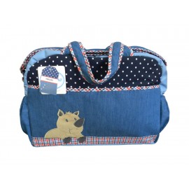 Pañalera tipo satchel Cocolino Rino azul - Envío Gratuito