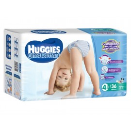 Pañales Huggies Ultraconfort Etapa 4 para niño 36 piezas - Envío Gratuito