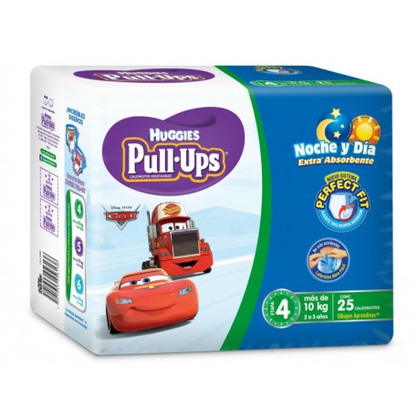 Calzoncitos desechables Huggies Pull Ups Etapa 4 para niño 25 piezas - Envío Gratuito